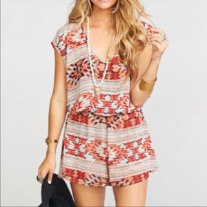 Show Me Your Mumu Santa Fe Fiesta Rowdy Romper Aztec Southwestern Bohemian Print